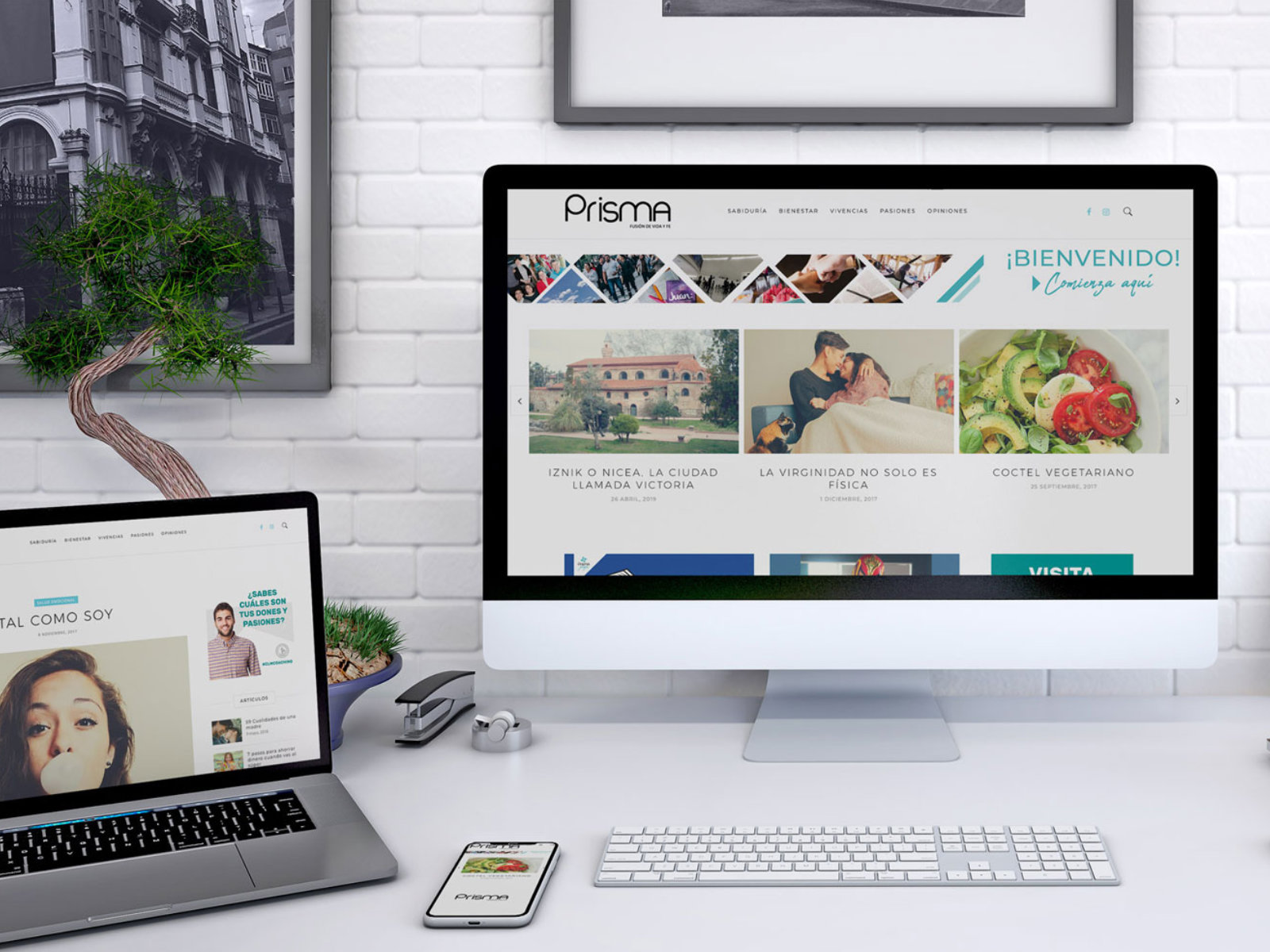 The Prisma website — the organisation's printed material, digitised.