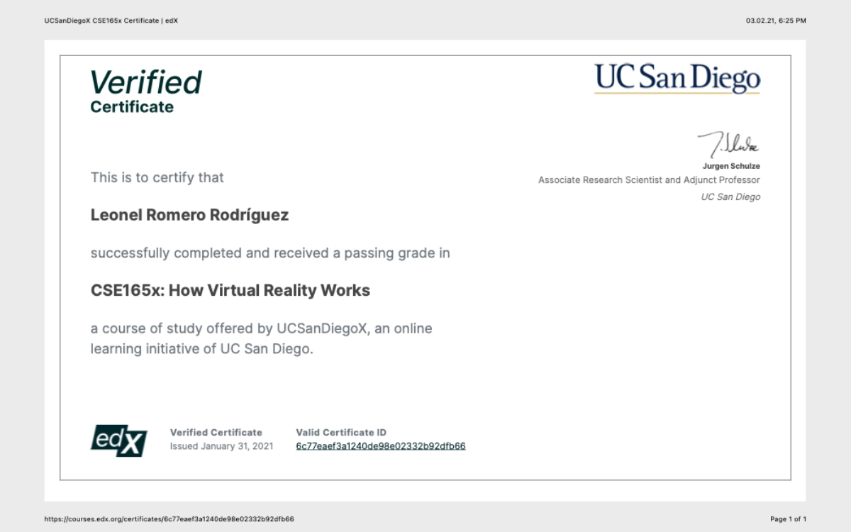 Certificate in building web pages with HTML.