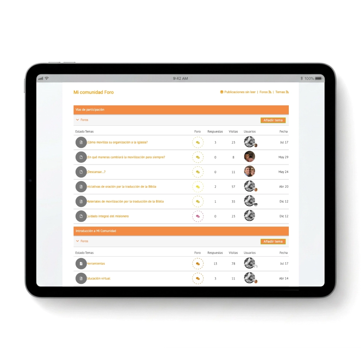 Forums connected through BuddyPress: members could see a friend join an interesting thread and continue the conversation.